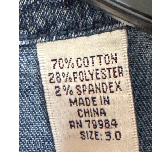 Chico’s Women’s Lightweight Denim Jacket - Abstract Print, Zipper Front, Pockets - Picture 5 of 9